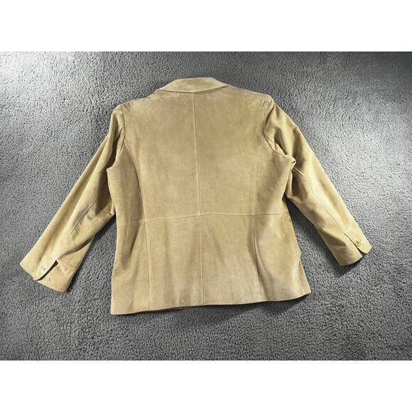 Liz Claiborne Suede Jacket Women 14W 3 Button - Picture 3 of 15